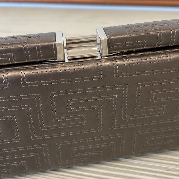 Apt. 9 Metallic Taupe Hard Case Clutch - Picture 3 of 4